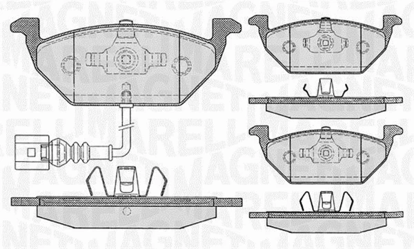 363916060132 MAGNETI MARELLI Комплект тормозных колодок, дисковый тормоз (фото 1)