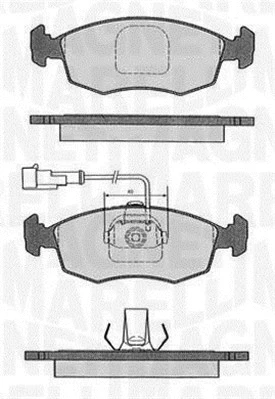 363916060232 MAGNETI MARELLI Комплект тормозных колодок, дисковый тормоз (фото 1)