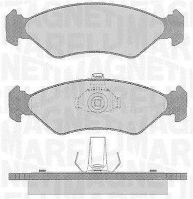 363916060250 MAGNETI MARELLI Комплект тормозных колодок, дисковый тормоз (фото 1)