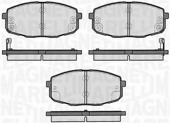 363916060281 MAGNETI MARELLI Комплект тормозных колодок, дисковый тормоз (фото 1)