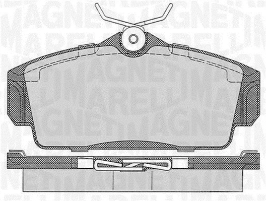 363916060344 MAGNETI MARELLI Комплект тормозных колодок, дисковый тормоз (фото 1)