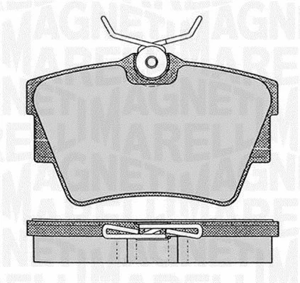 363916060370 MAGNETI MARELLI Комплект тормозных колодок, дисковый тормоз (фото 1)