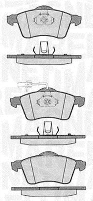 363916060419 MAGNETI MARELLI Комплект тормозных колодок, дисковый тормоз (фото 1)