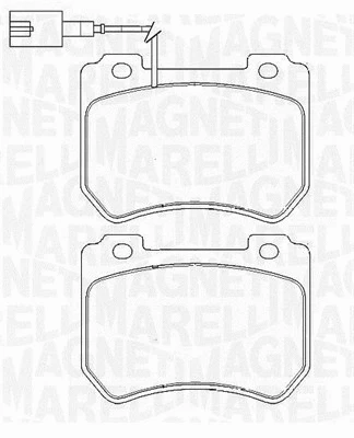 363916060423 MAGNETI MARELLI Комплект тормозных колодок, дисковый тормоз (фото 1)