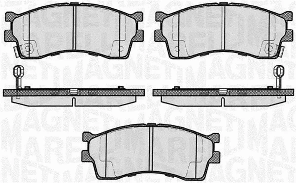 363916060458 MAGNETI MARELLI Комплект тормозных колодок, дисковый тормоз (фото 1)