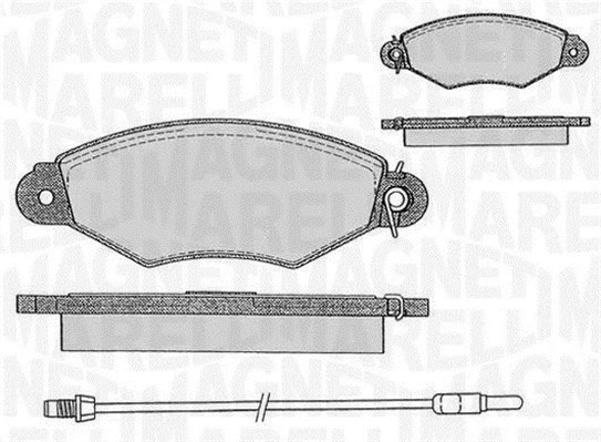 363916060513 MAGNETI MARELLI Комплект тормозных колодок, дисковый тормоз (фото 1)