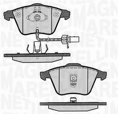 363916060607 MAGNETI MARELLI Комплект тормозных колодок, дисковый тормоз (фото 1)