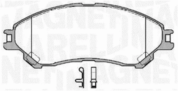 363916060727 MAGNETI MARELLI Комплект тормозных колодок, дисковый тормоз (фото 1)