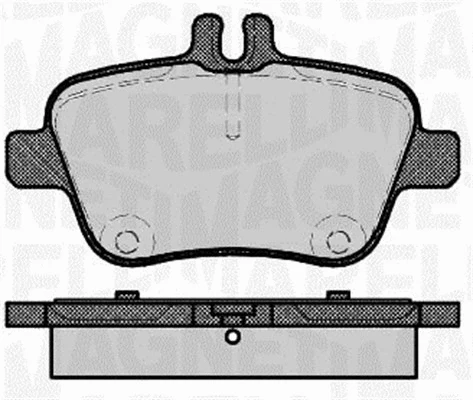 363916060736 MAGNETI MARELLI Комплект тормозных колодок, дисковый тормоз (фото 1)