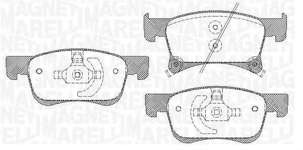 363916060814 MAGNETI MARELLI Комплект тормозных колодок, дисковый тормоз (фото 1)