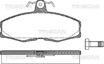 8110 10232 TRISCAN Комплект тормозных колодок, дисковый тормоз (фото 1)