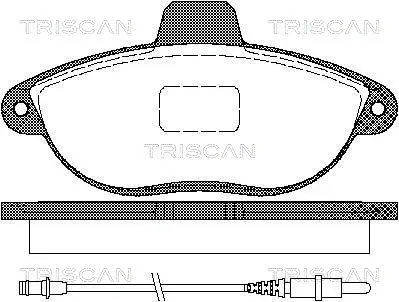 8110 10501 TRISCAN Комплект тормозных колодок, дисковый тормоз (фото 1)