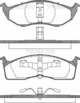 8110 10513 TRISCAN Комплект тормозных колодок, дисковый тормоз (фото 1)