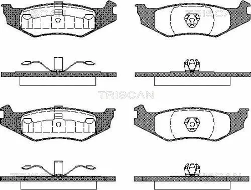 8110 10519 TRISCAN Комплект тормозных колодок, дисковый тормоз (фото 1)