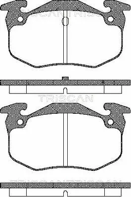 8110 10943 TRISCAN Комплект тормозных колодок, дисковый тормоз (фото 1)