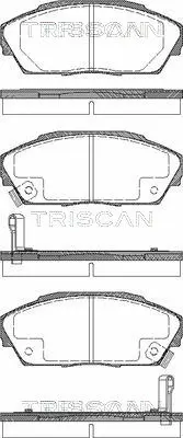 8110 10974 TRISCAN Комплект тормозных колодок, дисковый тормоз (фото 1)