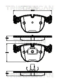 8110 11026 TRISCAN Комплект тормозных колодок, дисковый тормоз (фото 1)