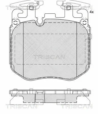 8110 11066 TRISCAN Комплект тормозных колодок, дисковый тормоз (фото 1)