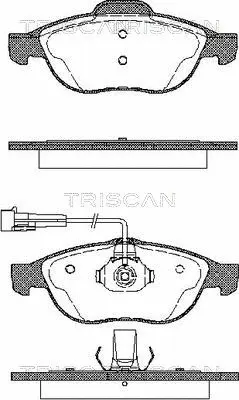 8110 12002 TRISCAN Комплект тормозных колодок, дисковый тормоз (фото 1)