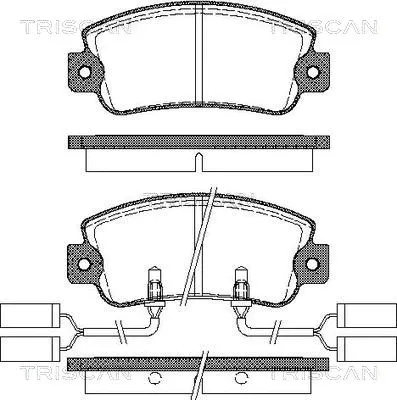 8110 12843 TRISCAN Комплект тормозных колодок, дисковый тормоз (фото 1)