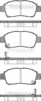 8110 13019 TRISCAN Комплект тормозных колодок, дисковый тормоз (фото 1)