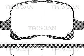 8110 13020 TRISCAN Комплект тормозных колодок, дисковый тормоз (фото 1)