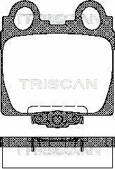 8110 13042 TRISCAN Комплект тормозных колодок, дисковый тормоз (фото 1)