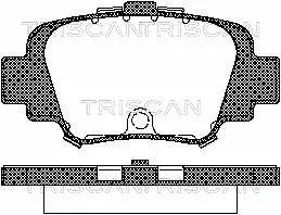 8110 14002 TRISCAN Комплект тормозных колодок, дисковый тормоз (фото 1)