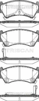 8110 14008 TRISCAN Комплект тормозных колодок, дисковый тормоз (фото 1)