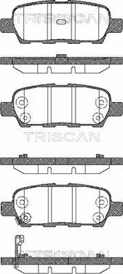 8110 14022 TRISCAN Комплект тормозных колодок, дисковый тормоз (фото 1)