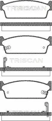 8110 14033 TRISCAN Комплект тормозных колодок, дисковый тормоз (фото 1)