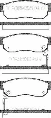 8110 14035 TRISCAN Комплект тормозных колодок, дисковый тормоз (фото 1)