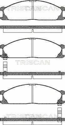 8110 14889 TRISCAN Комплект тормозных колодок, дисковый тормоз (фото 1)