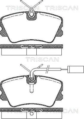 8110 15014 TRISCAN Комплект тормозных колодок, дисковый тормоз (фото 1)