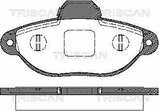8110 15025 TRISCAN Комплект тормозных колодок, дисковый тормоз (фото 1)