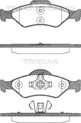 8110 16014 TRISCAN Комплект тормозных колодок, дисковый тормоз (фото 1)
