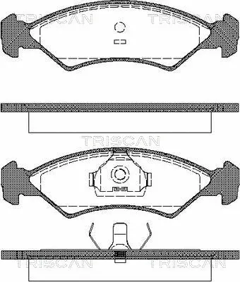 8110 16300 TRISCAN Комплект тормозных колодок, дисковый тормоз (фото 1)