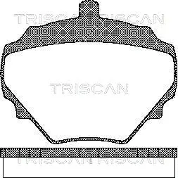 8110 17004 TRISCAN Комплект тормозных колодок, дисковый тормоз (фото 1)