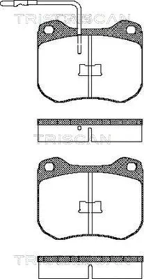 8110 17008 TRISCAN Комплект тормозных колодок, дисковый тормоз (фото 1)