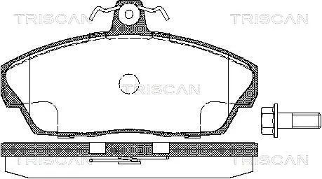 8110 17012 TRISCAN Комплект тормозных колодок, дисковый тормоз (фото 1)