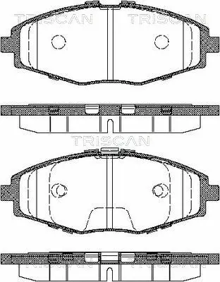 8110 21002 TRISCAN Комплект тормозных колодок, дисковый тормоз (фото 1)