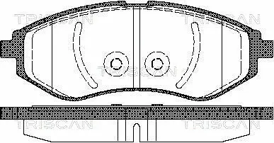 8110 21005 TRISCAN Комплект тормозных колодок, дисковый тормоз (фото 1)