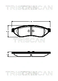 8110 21009 TRISCAN Комплект тормозных колодок, дисковый тормоз (фото 1)
