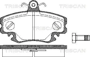 8110 25010 TRISCAN Комплект тормозных колодок, дисковый тормоз (фото 1)