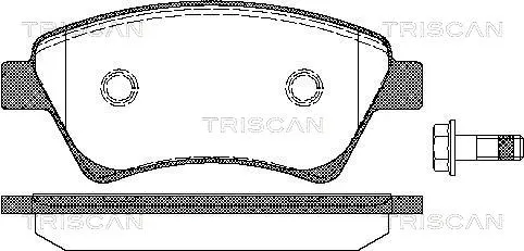 8110 25020 TRISCAN Комплект тормозных колодок, дисковый тормоз (фото 1)