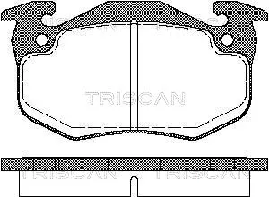 8110 25177 TRISCAN Комплект тормозных колодок, дисковый тормоз (фото 1)