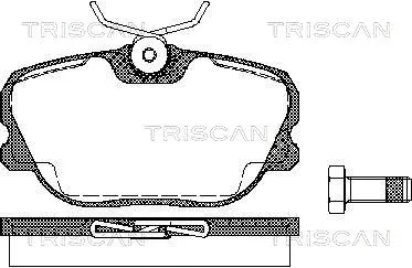 8110 27894 TRISCAN Комплект тормозных колодок, дисковый тормоз (фото 1)