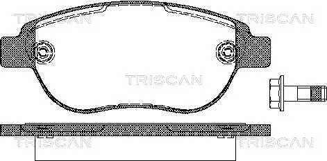 8110 28022 TRISCAN Комплект тормозных колодок, дисковый тормоз (фото 1)