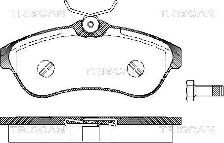8110 28027 TRISCAN Комплект тормозных колодок, дисковый тормоз (фото 1)