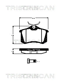 8110 29011 TRISCAN Комплект тормозных колодок, дисковый тормоз (фото 1)